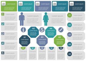 Set Of Assorted Business-Related Infographics, Tags, And Icons Isolated On A White Background. vector