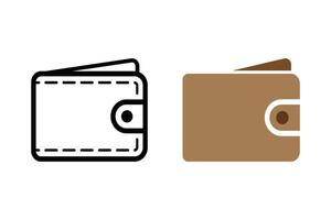 Wallet icon logo design template isolated illustration vector