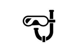 Snorkel icon logo design template isolated illustration vector