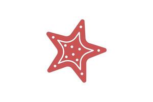 Starfish icon logo design template isolated illustration vector