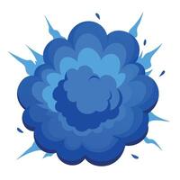 Blue explosion illustration isolated on white background vector