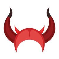 Devil horns icon in flat style illustration vector