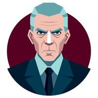 A cartoon illustration of a man in a suit vector