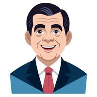 A cartoon of a man in a suit and tie vector