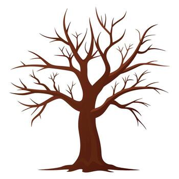 A tree with no leaves on a white background vector