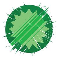 A green starburst icon on a white background vector