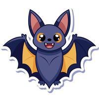 A cartoon bat with a smile on its face vector