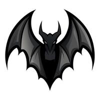 A bat with wings and horns on a white background vector