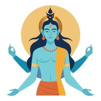 Lord shiva, the lord of the universe, in the form of a man vector