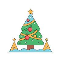 Abstract fantasy festive christmas tree background header wallpaper background. vector
