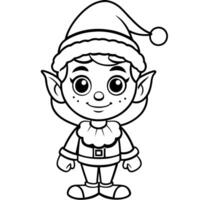 An adorable Elf with 3D shading and CGI look to celebrate the Christmas holiday vector