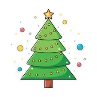 Beautiful christmas tree and bokeh background .glittering. paticle. vector
