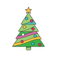 Beautiful colorful abstract christmas tree with copy space vector