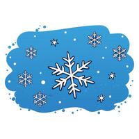 Blue christmas background with snowflakes created with vector