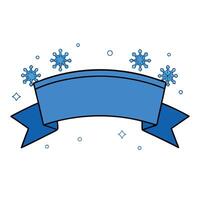 Blue christmas banner. winter background with snowflakes. vector