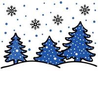 Blurred blue snow scene. blue glitter texture christmas with light snow background vector