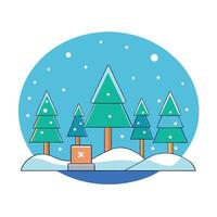 Bokeh winter forest background. Christmas and new year event concept. technology. vector