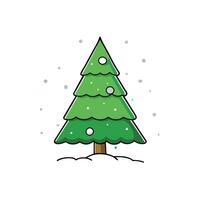 Blurred christmas tree. snow. christmas. background. Made with vector
