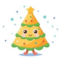 Chips-themed Christmas Tree on Bokeh Background - Quirky and Fun Holiday Display - vector