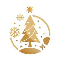 Christmas and happy New Year background Generative in white and gold vector