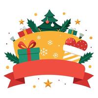 Christmas celebration background template illustration. copy space decoration. banner. vector