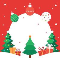 Christmas decor background with place for text. xmas greeting card vector