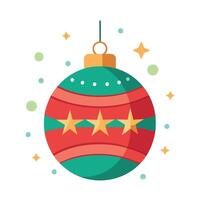 Christmas decoration on bokeh background. New Year concept. Copy space. vector