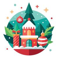 Christmas decorative background. digital illustration. created with vector