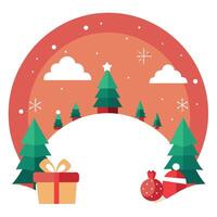 Christmas illustration background with large copyspace - stock photo vector