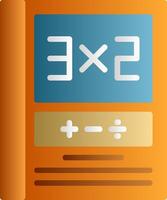 Maths Flat Gradient Icon vector
