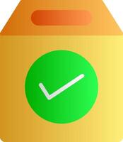 Checkbox Flat Gradient Icon vector