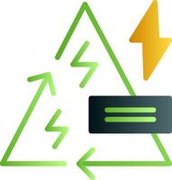 Recycle Energy Flat Gradient Icon vector