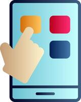 Interaction Design Flat Gradient Icon vector