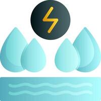 Hydroelectricity Flat Gradient Icon vector