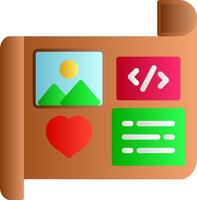 Mockup Flat Gradient Icon vector