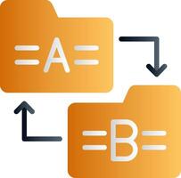 Ab Testing Flat Gradient Icon vector