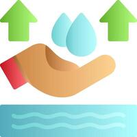 Save Water Flat Gradient Icon vector