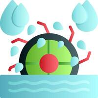 Water Mill Flat Gradient Icon vector