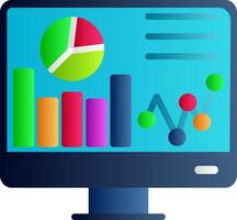 Web Analytics Flat Gradient Icon vector