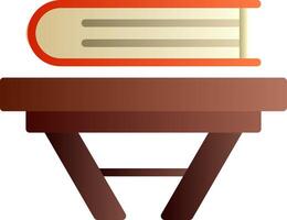 Bookshelf Flat Gradient Icon vector