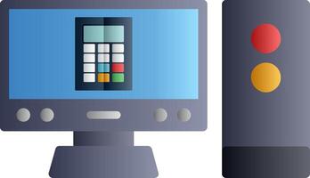 Computer Flat Gradient Icon vector