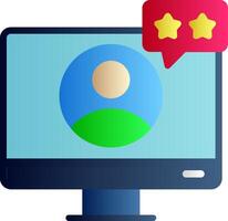 User Experience Flat Gradient Icon vector