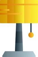 Desk Lamp Flat Gradient Icon vector