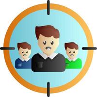 Focus Group Flat Gradient Icon vector