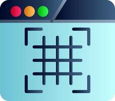 Grid Flat Gradient Icon vector