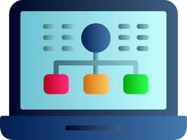 Ux Analytics Flat Gradient Icon vector