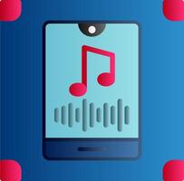 Vertical Rhythm Flat Gradient Icon vector