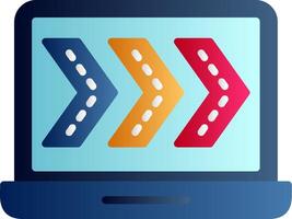 Breadcrumbs Flat Gradient Icon vector