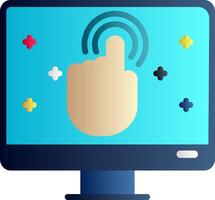 Call To Action Flat Gradient Icon vector