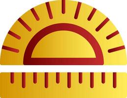 Protractor Flat Gradient Icon vector